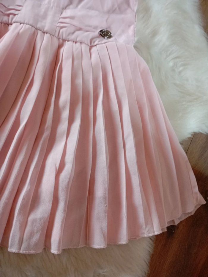 Miss by mosquitos 🦟 robe chic cérémonie plissée rose 4 ans - photo numéro 7