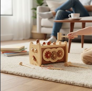 Cube d'activité multifonction en bois