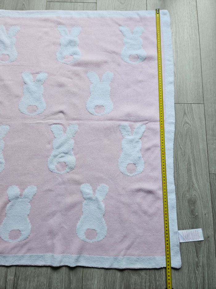 Couverture bébé rose et blanc - photo numéro 3