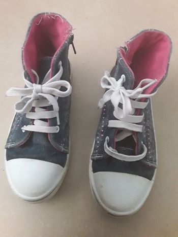 Baskets type CONVERSE bleu jeans fille 32  BRONZINI BE