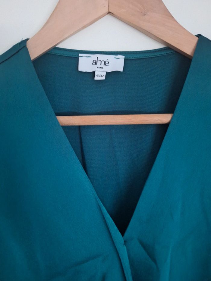 Très belle robe verte 40/42 almé - photo numéro 3