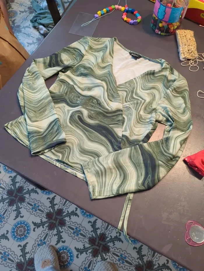Blouse effet cache coeur monki - photo numéro 2