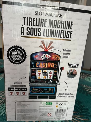 Tirelire machine à sous lumineuse