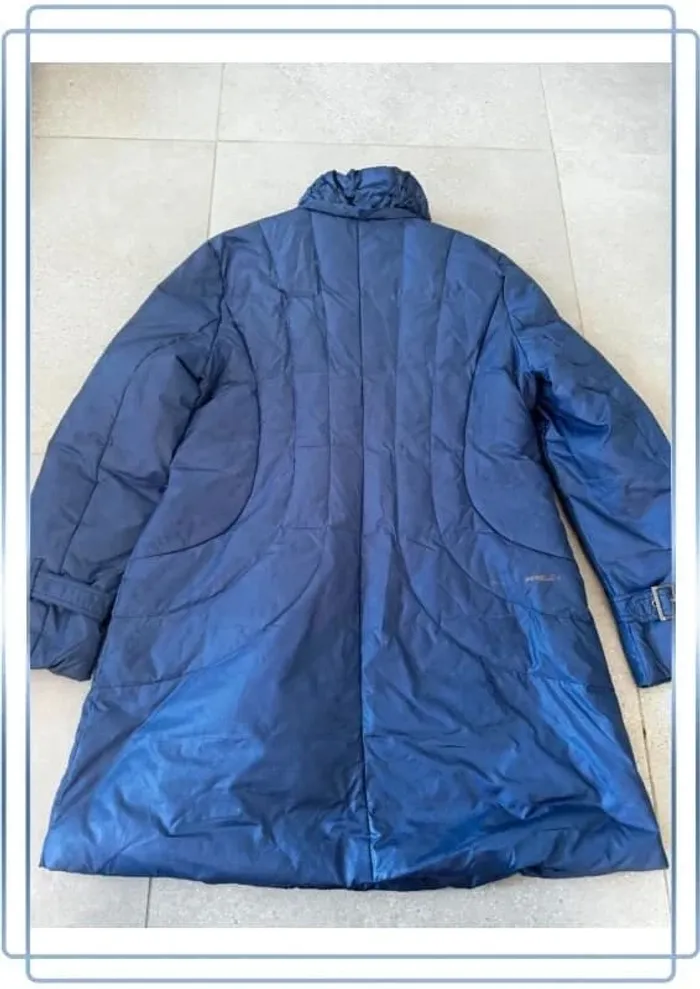 Manteau long bleu By depech Mod, taille 46 - photo numéro 4