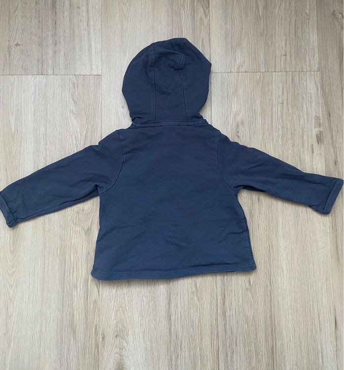 Gilet à capuche Obaïbi bleu marine 12 mois - photo numéro 2