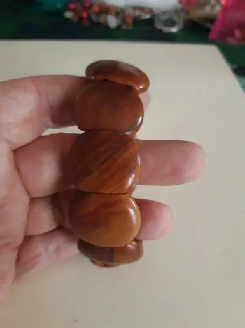 Bracelet fantaisie imitation bois
