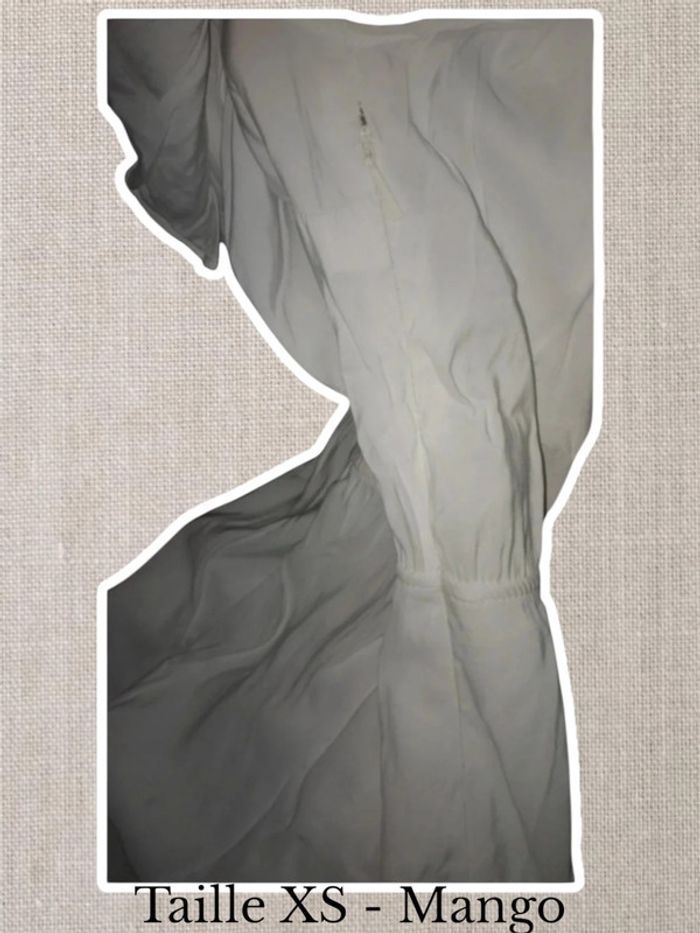 Magnifique robe 👗 épaules dénudée blanche - Mango - Taille XS - fermeture sur le côté - photo numéro 5