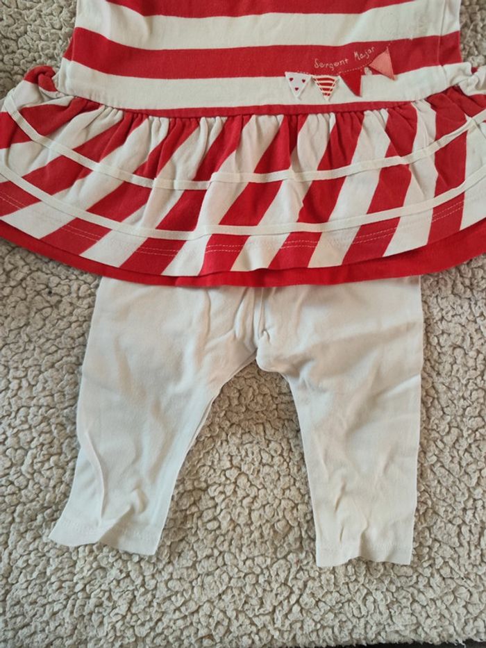 Robe sergent major 6 mois+ legging - photo numéro 2