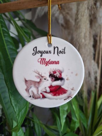 Boule de Noël en céramique Personnalisée