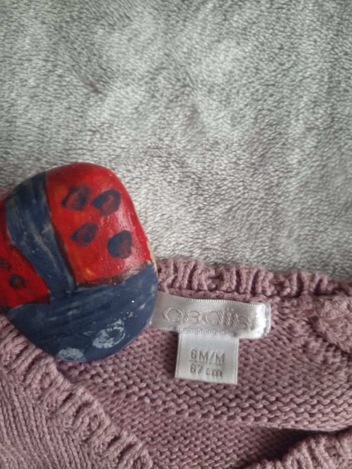 Gilet rose cache-coeur manches longues - photo numéro 3