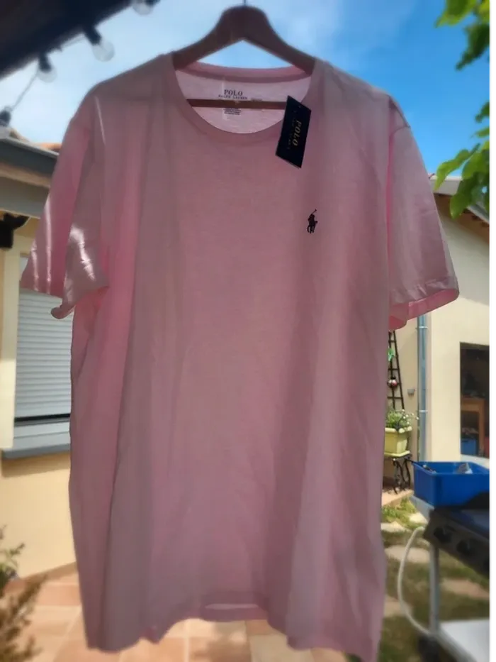 Tee shirt rose  Ralph Lauren XL neuf