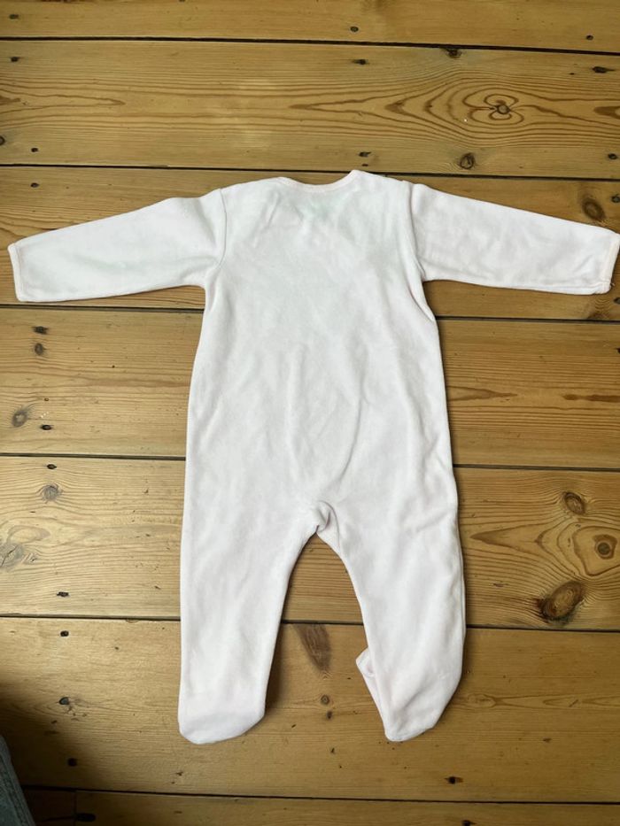 Lot de deux pyjamas une pièce velours bébé fille - photo numéro 3