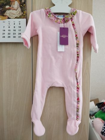 Pyjama velours bébé 6 mois Liberty Jacadi 