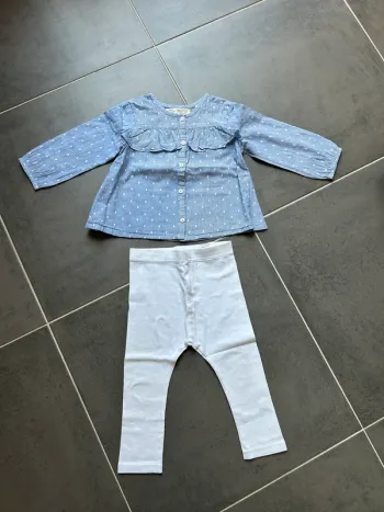 Ensemble blouse chemisier et legging bébé fille Zara