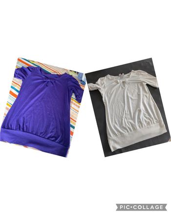 Lot de deux tee shirts blouses manches courtes la city taille 3