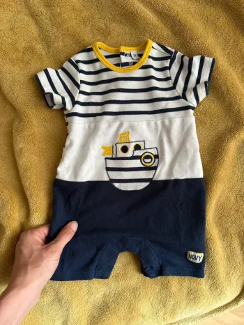 Combinaison short NAVY en coton
