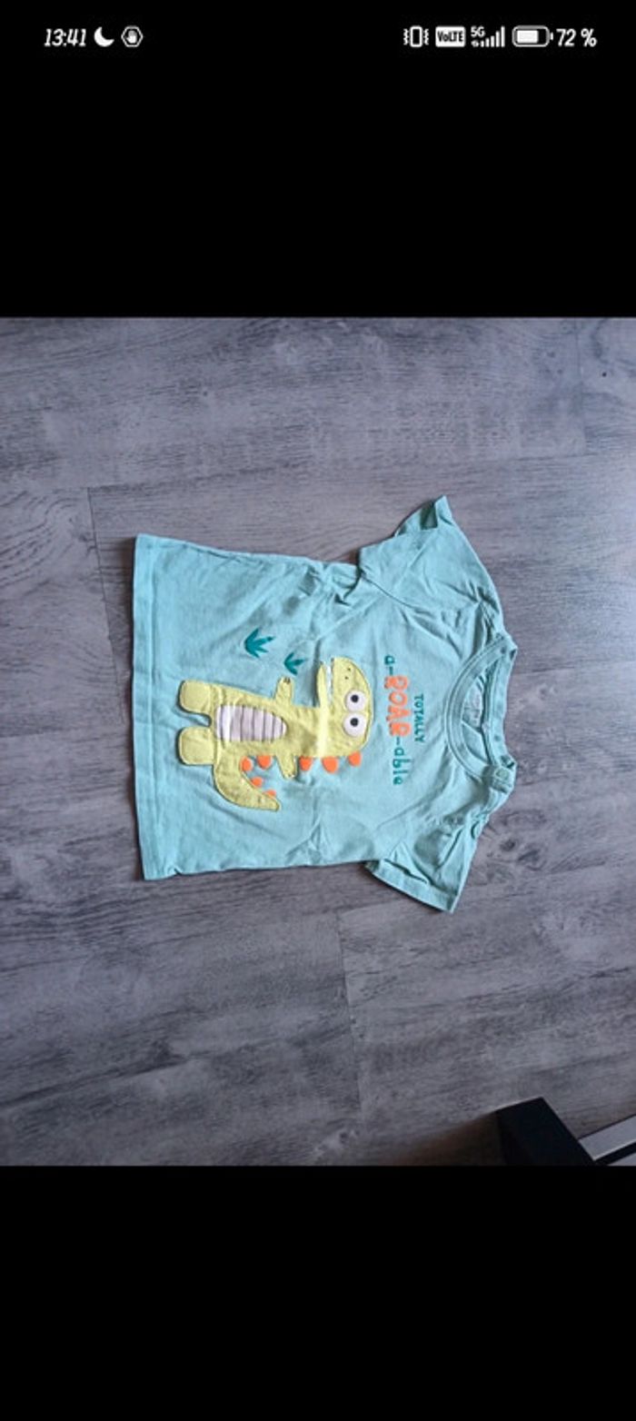lot garçon 23 24 mois 2 ans 86 tee shirt haut short ensemble short tee shirt - photo numéro 8