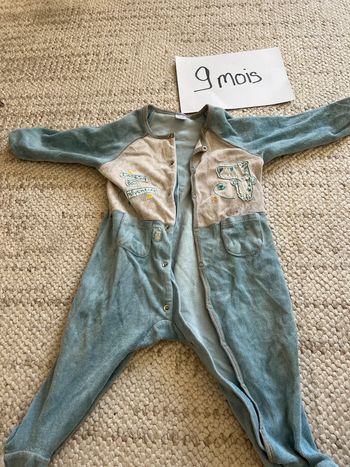 Pyjama velour 9 mois