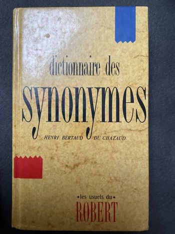 dictionnaire des synonymes robert  henry bertaud du chazaud tbe