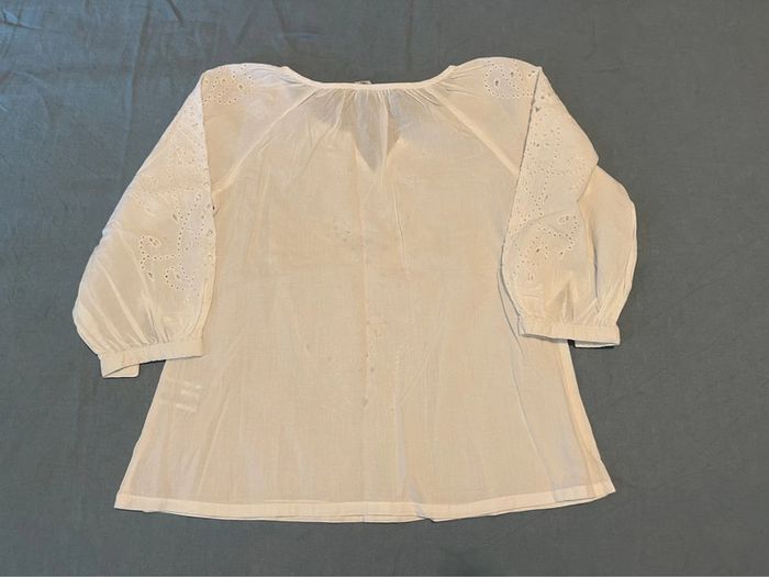 Tunique blouse blanche brodée - Zara Kids - T. 5/6 ans - photo numéro 3