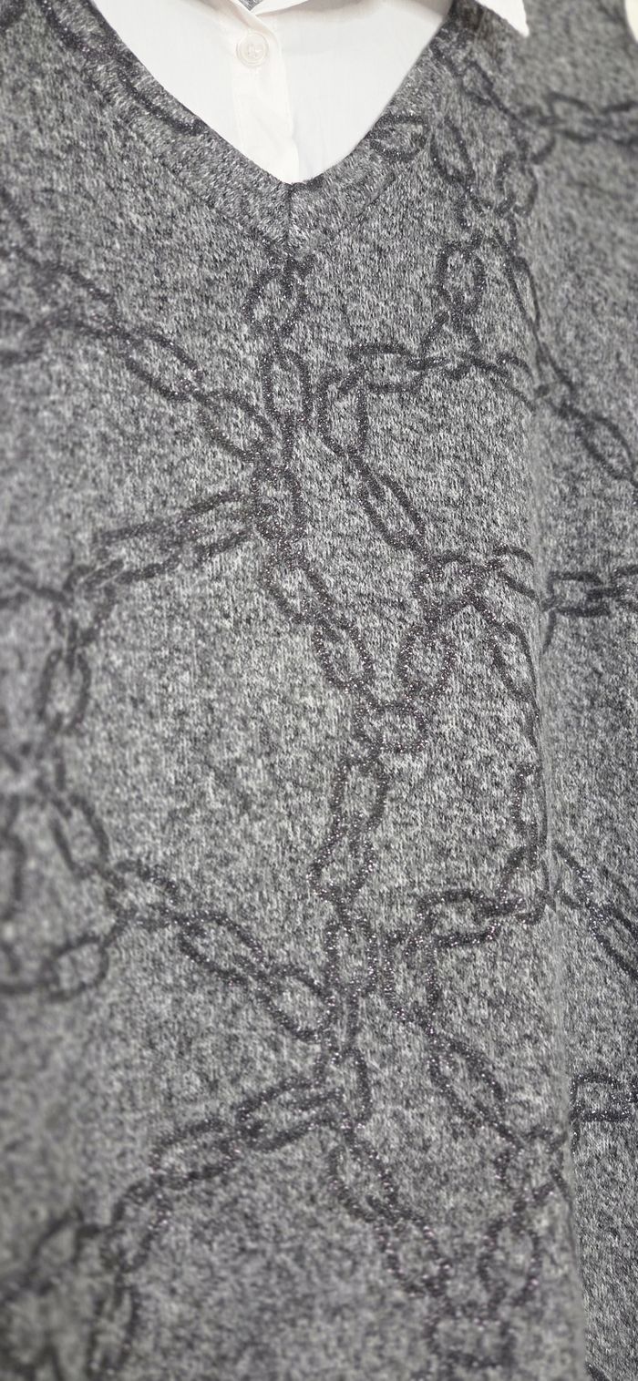 Tunique grise effet pull col chemise 🤍 chic & confortable – excellent état - photo numéro 7