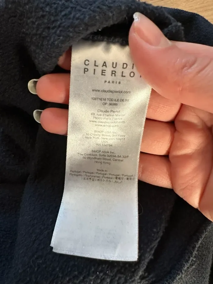 Sweat Claudie Pierlot bleu Île de Ré taille 38 - photo numéro 6