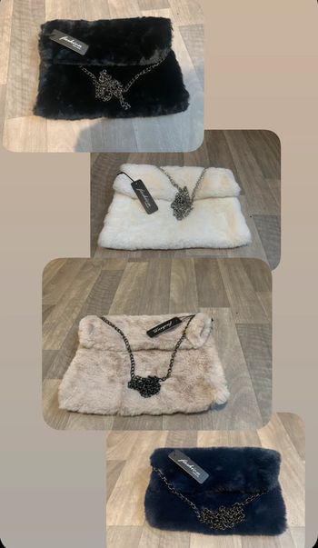 Sac fourrure tendance neuf étiqueté