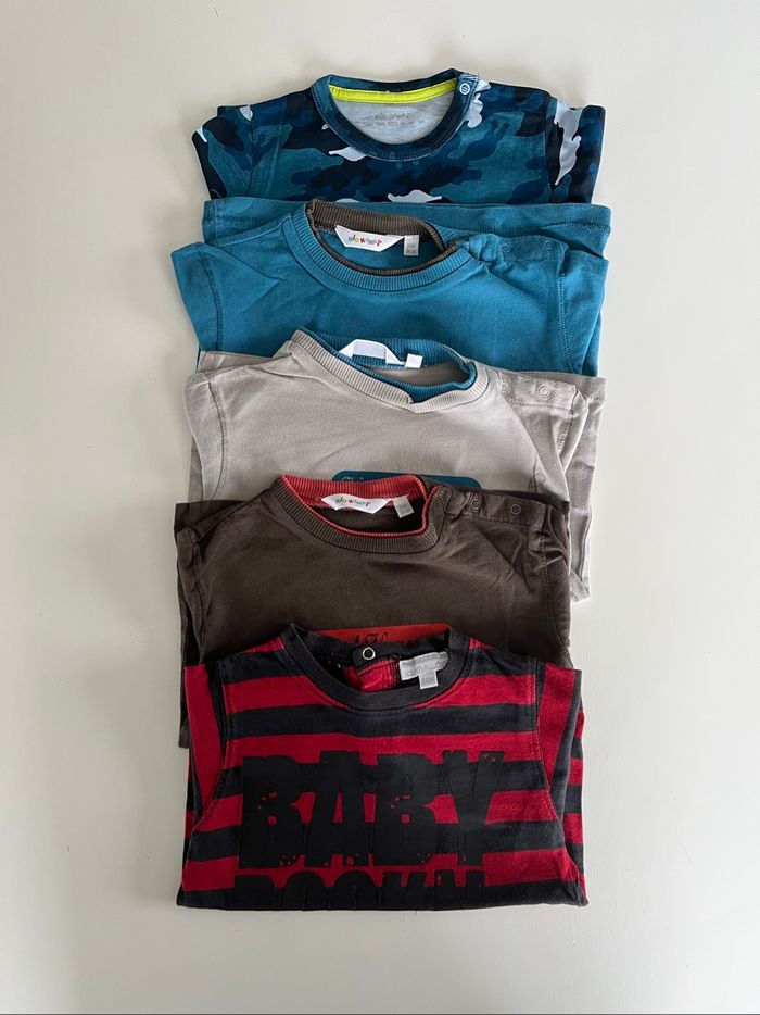 Lot de 5 t-shirt manches longues 24 mois