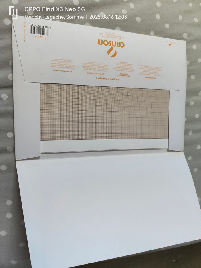 16 feuilles 72g/M2 A4 21x29, 7cm papier millimétré canson  Réduction jusqu'à -70% - photo numéro 3