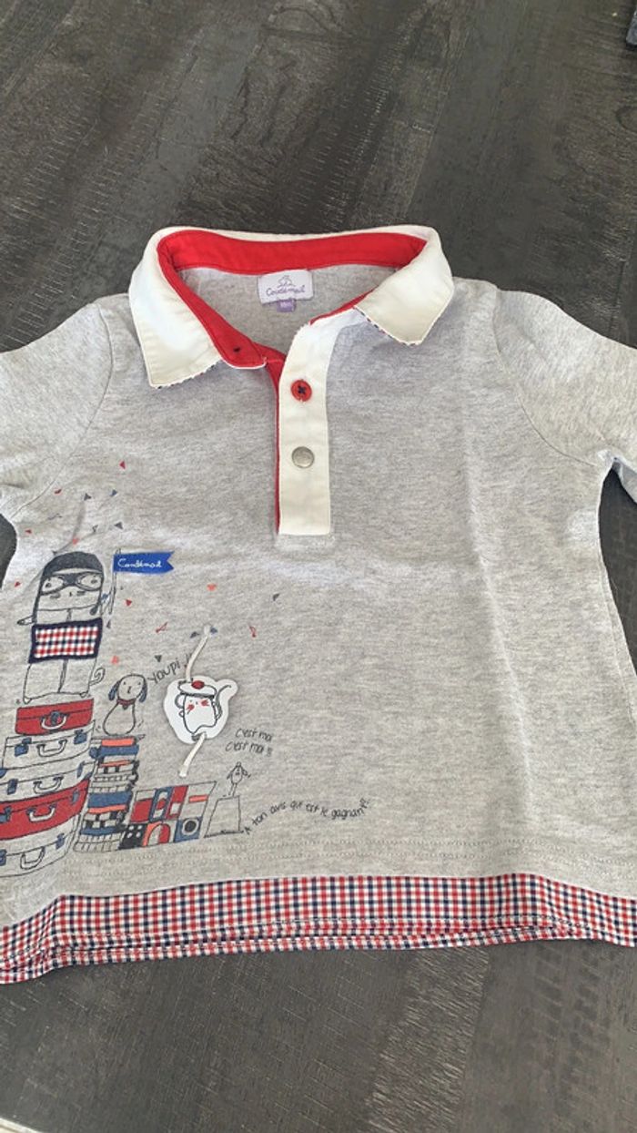 Lot de 2 polos/ Tee shirts manches longues - photo numéro 2