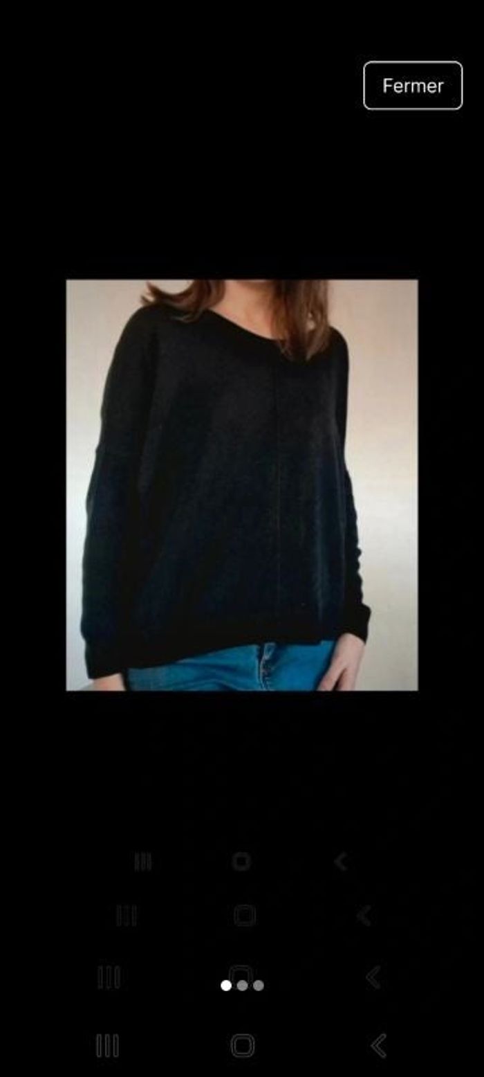 Pull noir avec boutons dans le dos La Redoute taille S