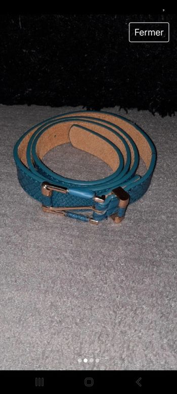 Ceinture semili cuir finition croco