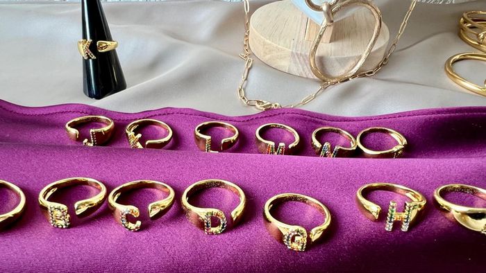 Bague Lettre initiale ajustable - photo numéro 6