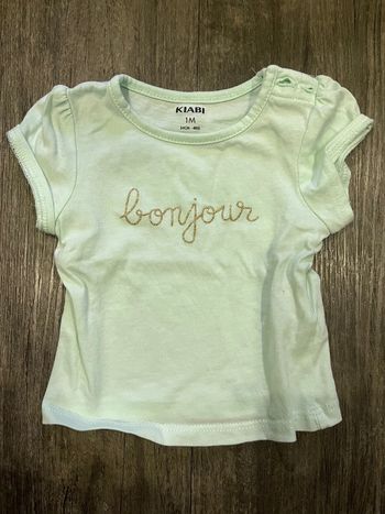 Tee shirt manche courte bonjour kiabi