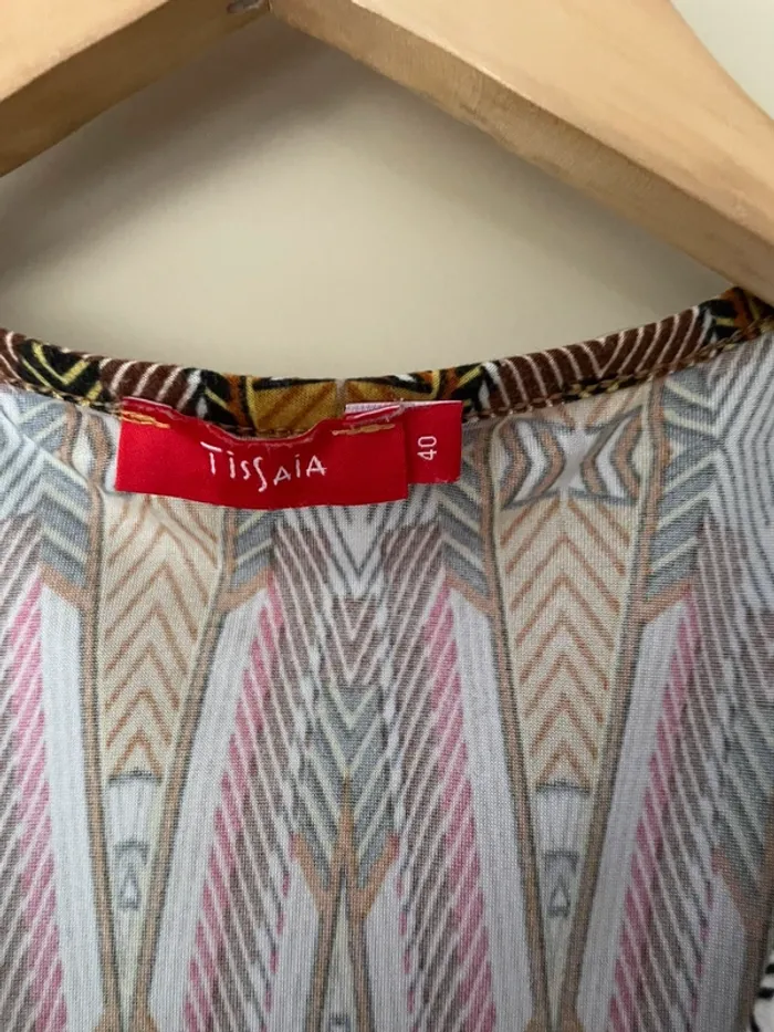 Jolie robe multicolore  manche longue - photo numéro 2