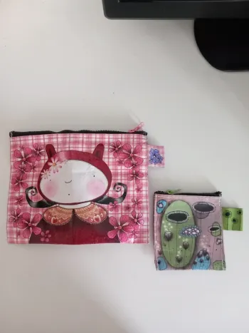 Lot de 2 pochettes la marelle