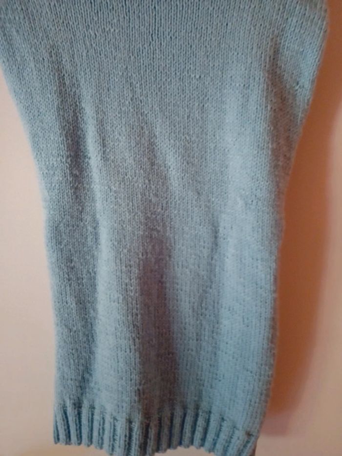 Joli pull bleu en laine - photo numéro 6