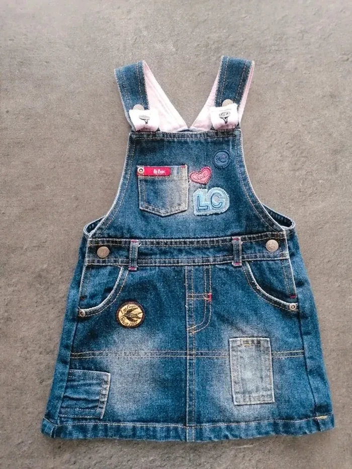 Robe salopette bébé fille