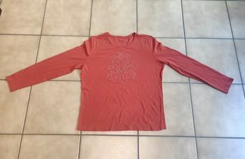 Haut orange paillettes