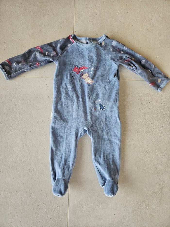 Pyjama/grenouillère en velours - photo numéro 2