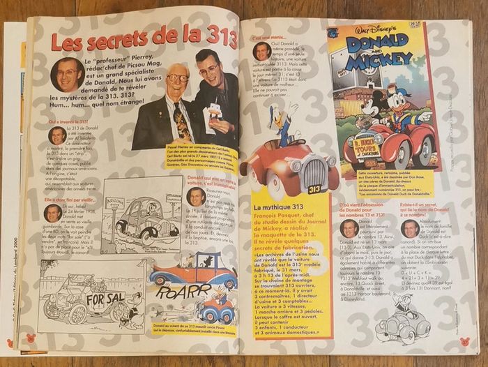 Ancien journal de mickey avec cadeau voiture Donald 2000 N°2497 vintage - photo numéro 12