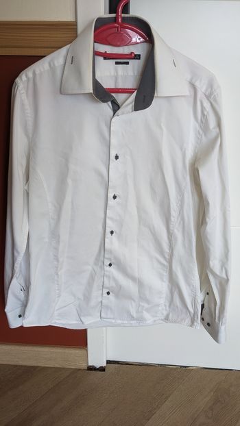 Chemise Jules blanche et grise