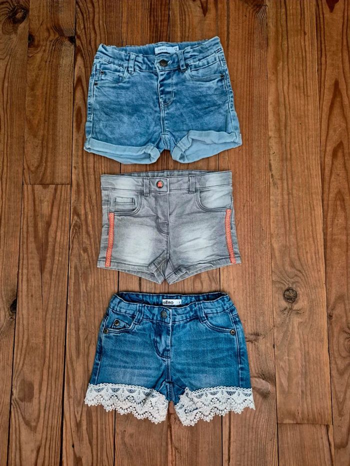 Lot de 3 shorts en jean fille