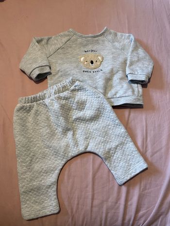 Ensemble gris 3 mois garçon