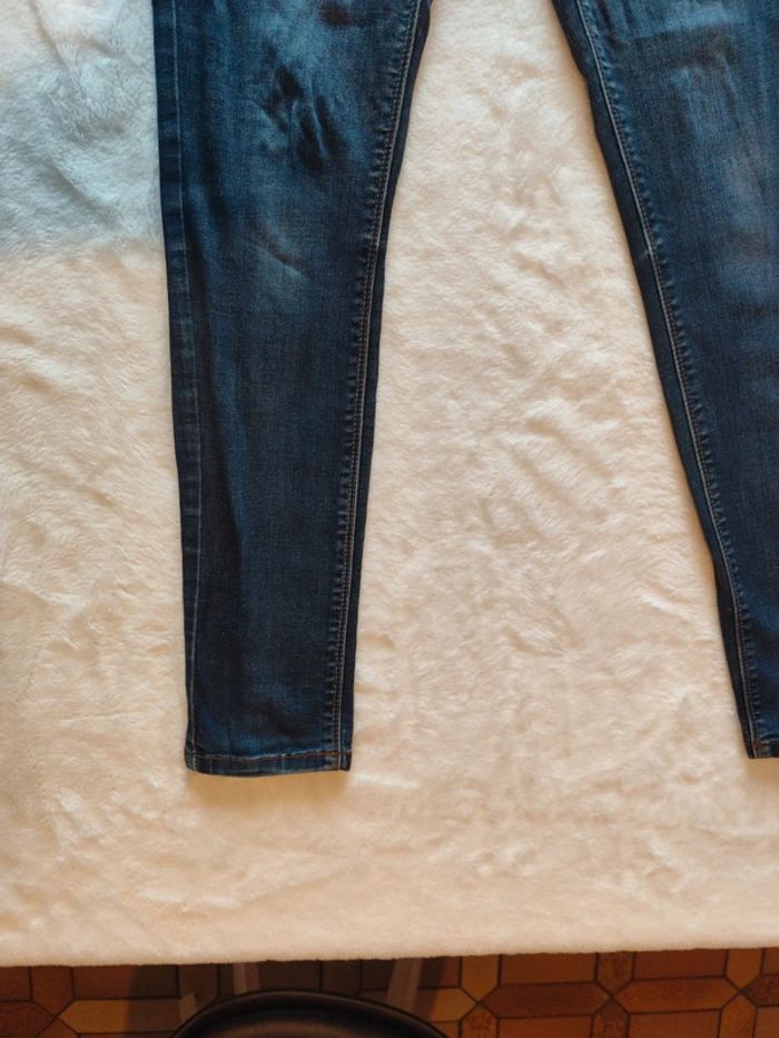Jeans brut femme taille haute coupe droite bleu foncé marque breal taille 36 - photo numéro 4