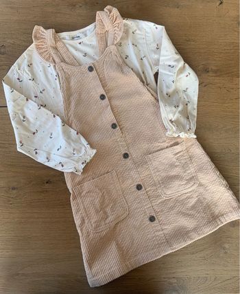 Robe velours + top fleuri