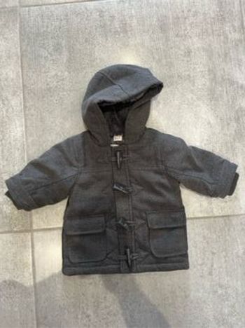 Manteau Duffle-Coat gris bébé garçon tao tape à l’œil  Effet trompe l’œil deux en un