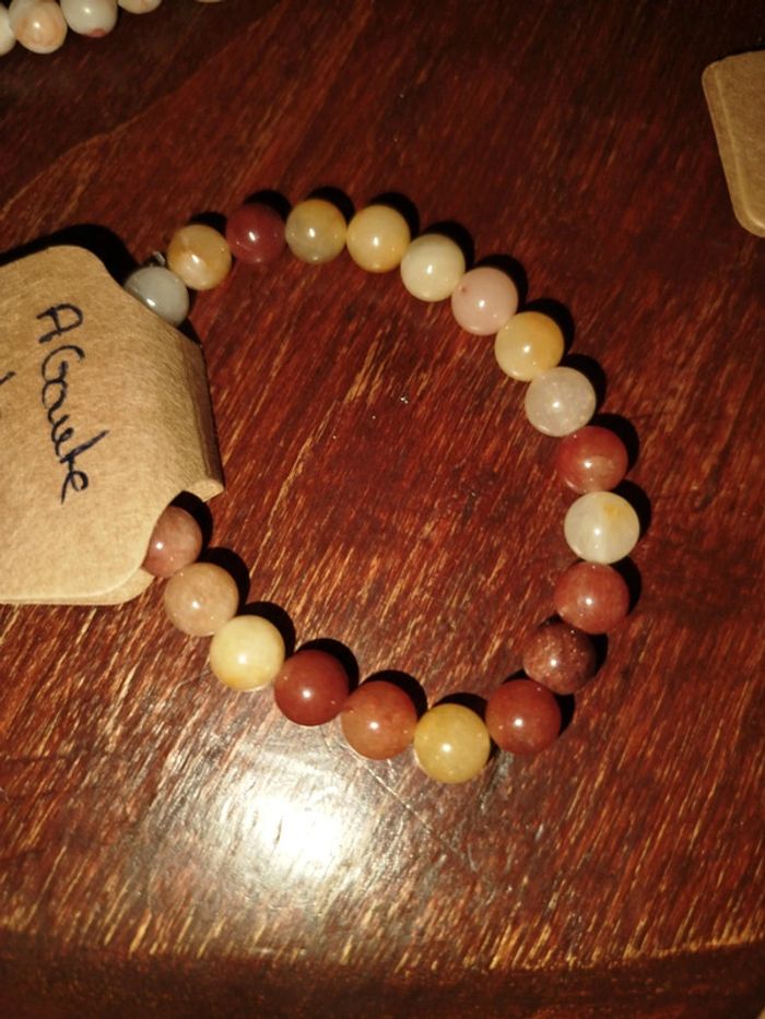 Bracelet Agathe de fleurs 8 mm - photo numéro 4