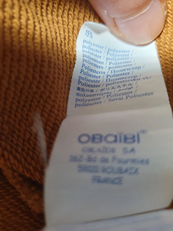 Sweat molleton Obaïbi 18 mois 80 cm - photo numéro 6