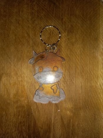 Porte clé vache résine epoxy